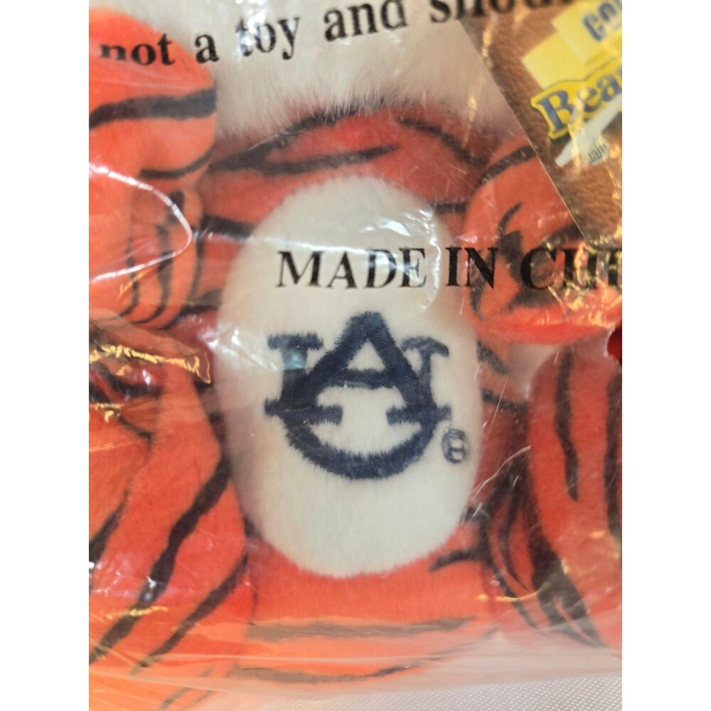 Vintage NWT Aubie The Tiger Bean Bag Retired Plush Collectible - Picture 8 of 11